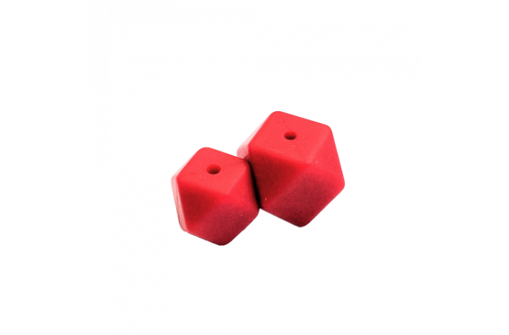 17 mm Hexagon Silikone Perler 0816 Carmin Rd