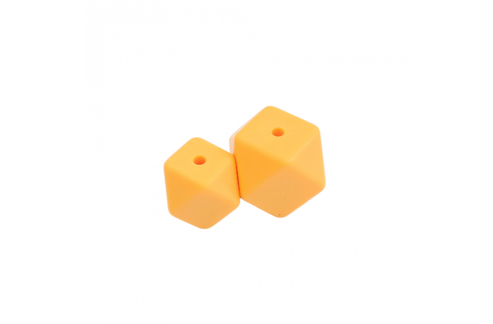17 mm Hexagon Silikone Perler 0916 Pastel Orange