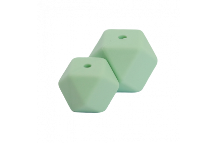 17 mm Hexagon Silikone Perler 0324 Mint