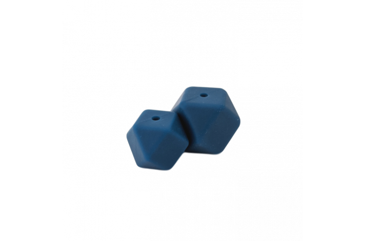 17 mm Hexagon Silikone Perler 0414 Safir Bl