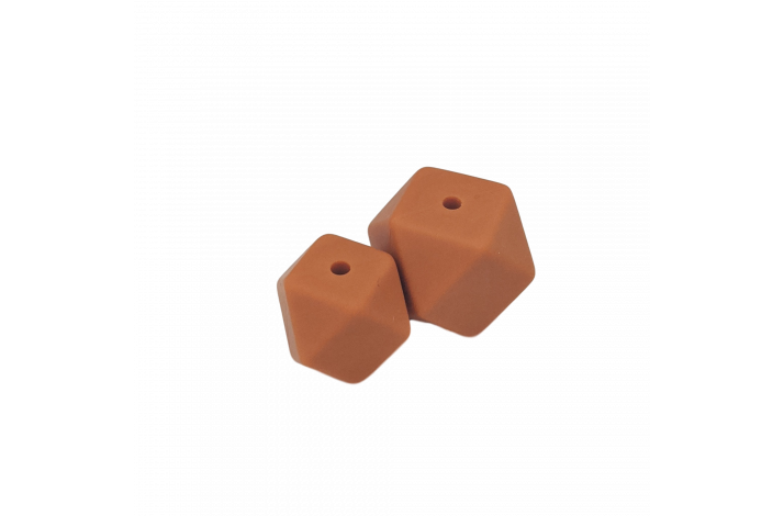 17 mm Hexagon Silikone Perler 0908 Sienna