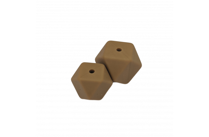 17 mm Hexagon Silikone Perler 0926 Mrke Ege