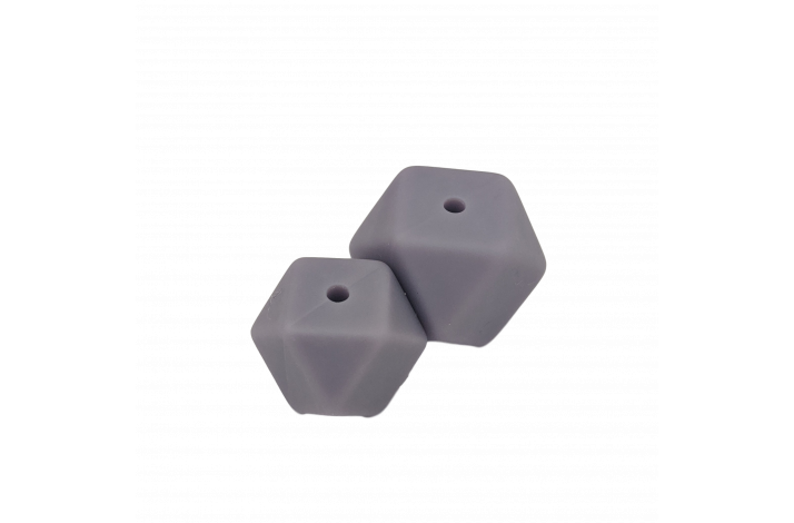 17 mm Hexagon Silikone Perler 0521 Stvet Lavendel