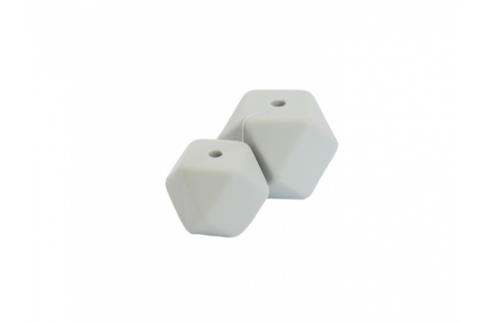 17 mm Hexagon Silikone Perler 0014 Lysegr