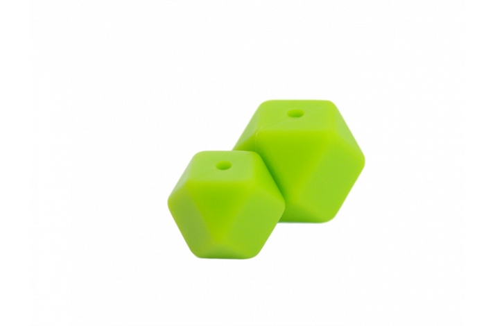 17 mm Hexagon Silikone Perler 0220 blegrn