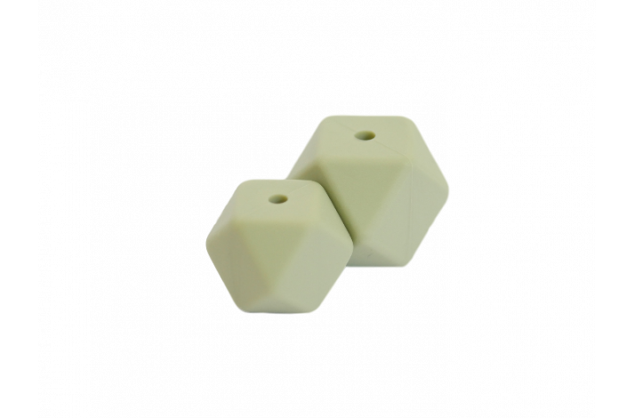 17 mm Hexagon Silikone Perler 0224 Stvet Lime