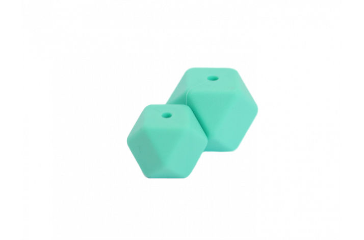 17 mm Hexagon Silikone Perler 0318 Turkis