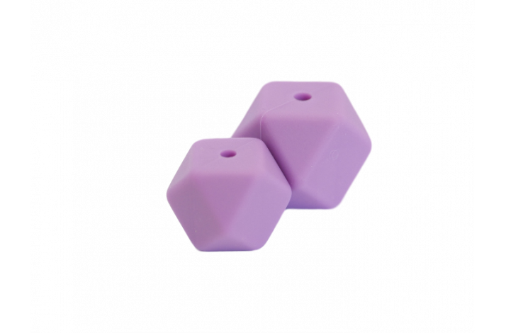 17 mm Hexagon Silikone Perler 0522 Lilla
