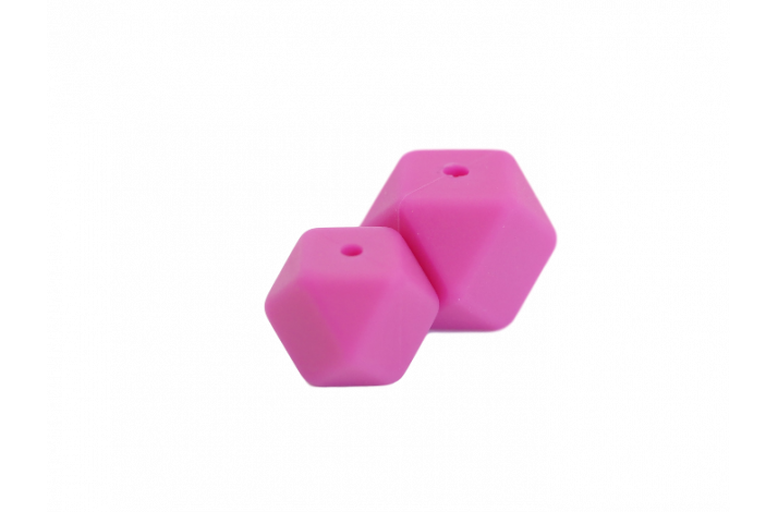 17 mm Hexagon Silikone Perler 0612 Cerise