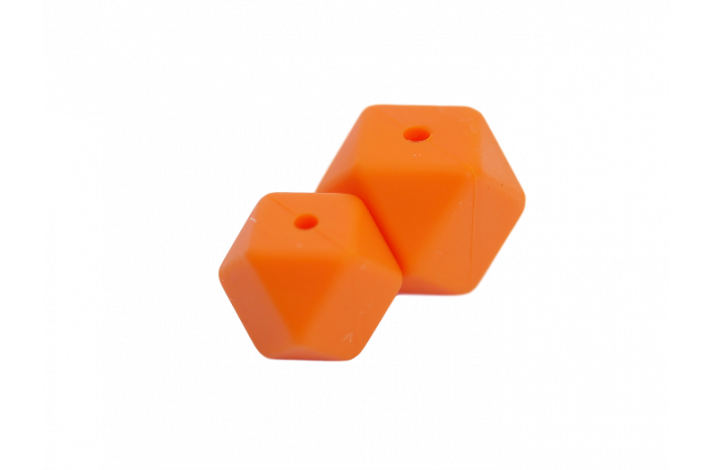 17 mm Hexagon Silikone Perler 0910 Orange