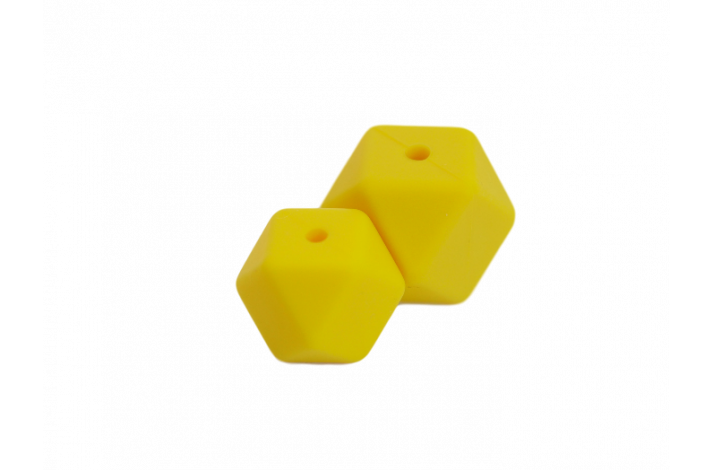 17 mm Hexagon Silikone Perler 0918 Gul