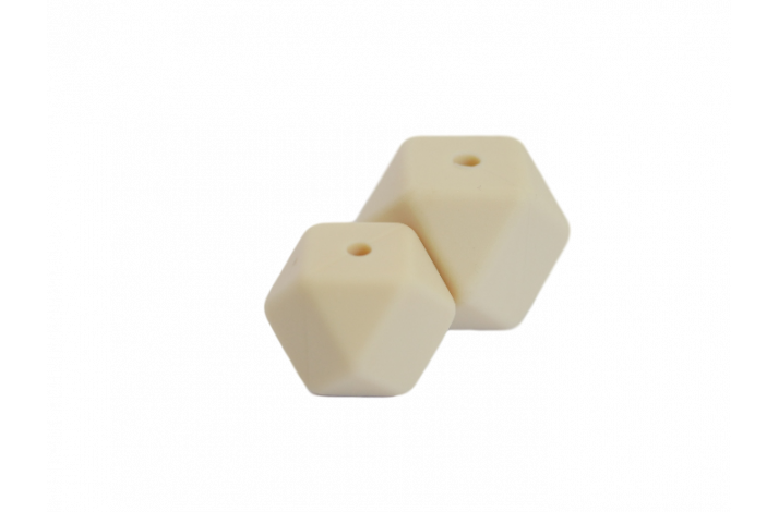 17 mm Hexagon Silikone Perler 0930 R Hvid