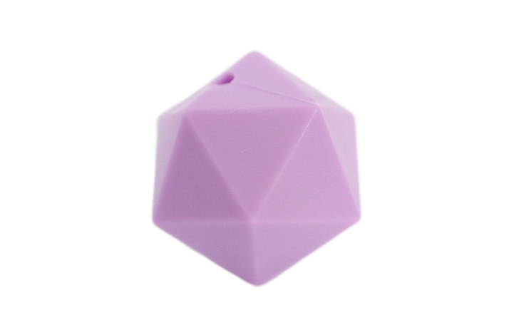19 mm Icosahedron Silikone Perler 0522 Lilla