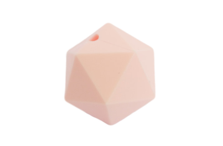 19 mm Icosahedron Silikone Perler 0714 Rosa