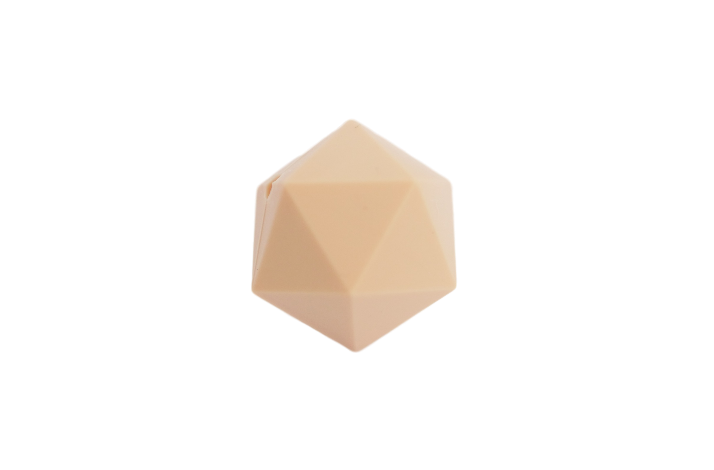 19 mm Icosahedron Silikone Perler 0718 Stvet Rosa