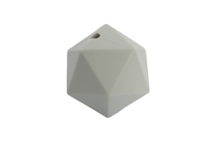 19 mm Icosahedron Silikone Perler 0014 Lysegr