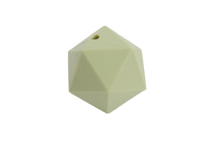 19 mm Icosahedron Silikone Perler 0224 Stvet Lime