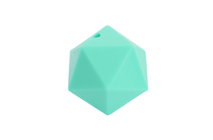 19 mm Icosahedron Silikone Perler 0318 Turkis
