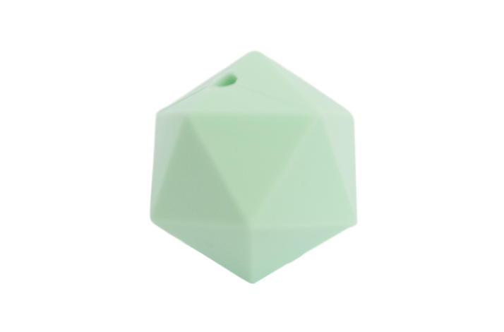 19 mm Icosahedron Silikone Perler 0324 Mint
