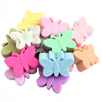 Sommerfugl Silikone Perler