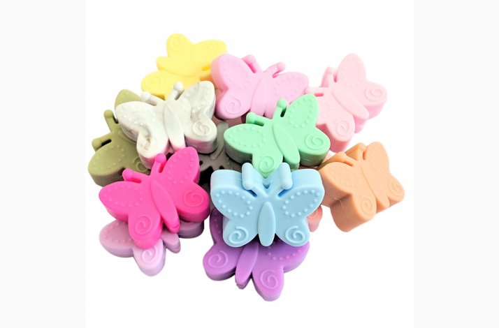 Sommerfugl Silikone Perler