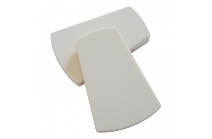 Trapezoid Silikone Perler 0930 R Hvid