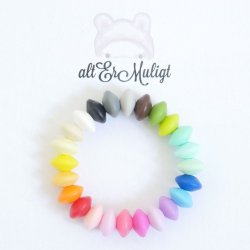 12 x 7 mm Abacus Silikone Perler