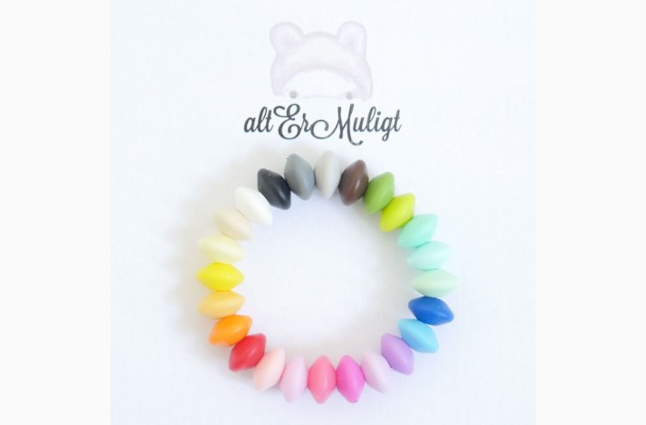 12 x 7 mm Abacus Silikone Perler