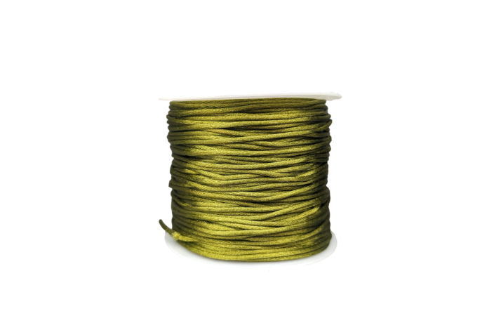 1,5 mm Skinnende Polyestersnor Olive Grn