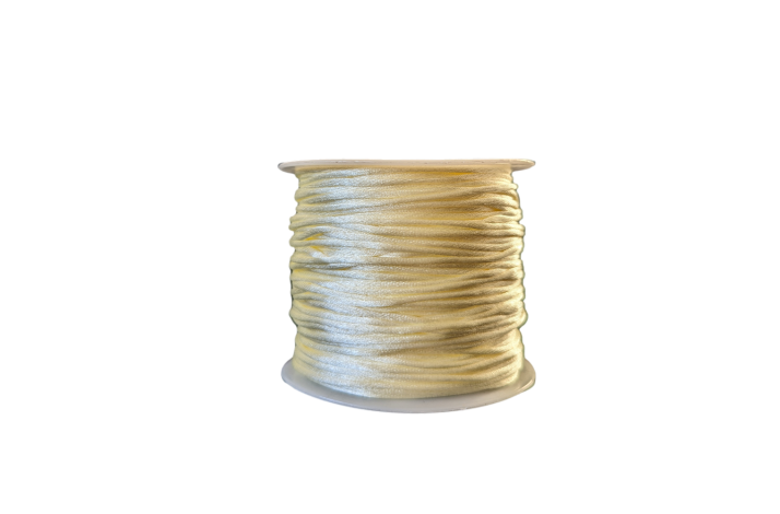 1,5 mm Skinnende Polyestersnor Creme