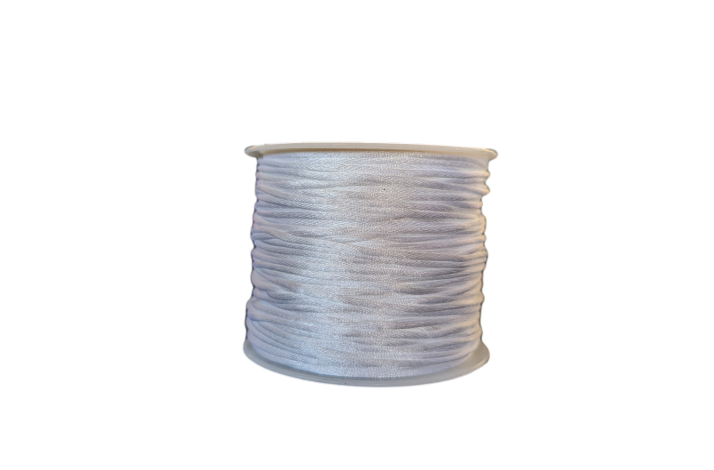 1,5 mm Skinnende Polyestersnor Hvid