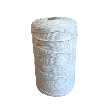2 mm Macrame Snor  Bomuld 3-Ply Cream