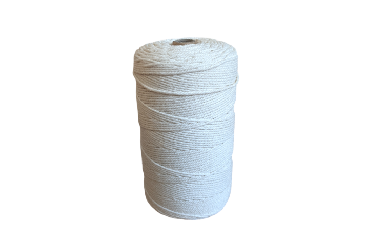 2 mm Macrame Snor  Bomuld 3-Ply Cream