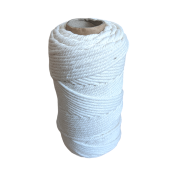 4 mm Macrame Snor  Bomuld 3-Ply Cream