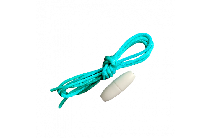Snor med ls (til Ammehalskde) Turkis/Hvid Ls