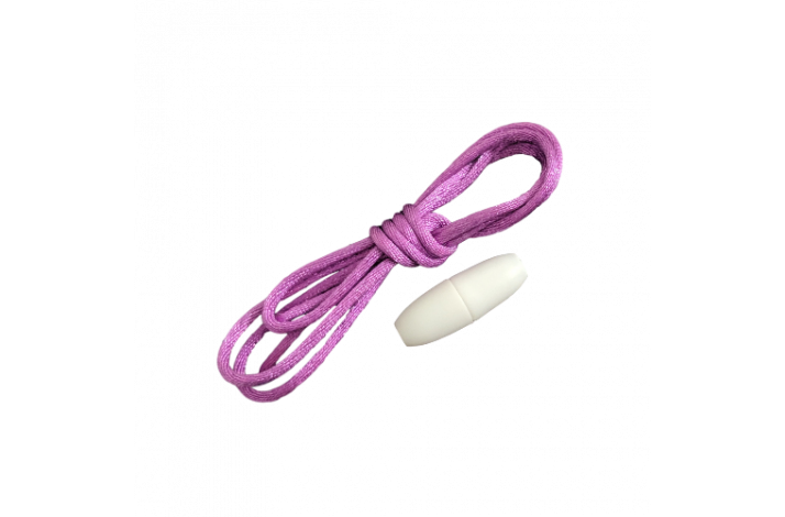 Snor med ls (til Ammehalskde) Lilla/Hvid Ls