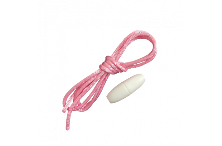 Snor med ls (til Ammehalskde) Lyserd/Hvid Ls