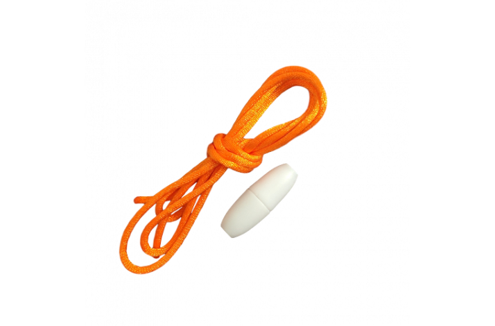 Snor med ls (til Ammehalskde) Orange/Hvid Ls