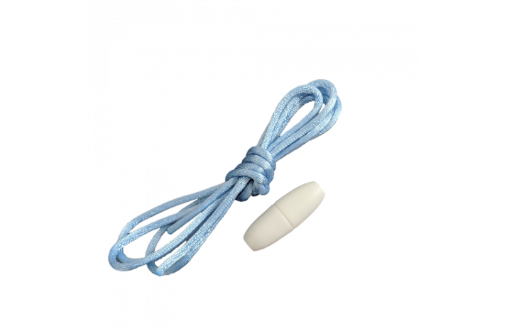 Snor med ls (til Ammehalskde) Lysebl/Hvid Ls