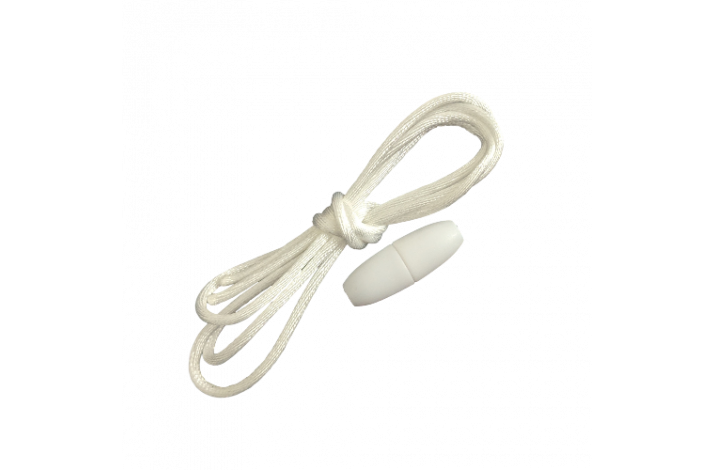 Snor med ls (til Ammehalskde) Hvid/Hvid Ls