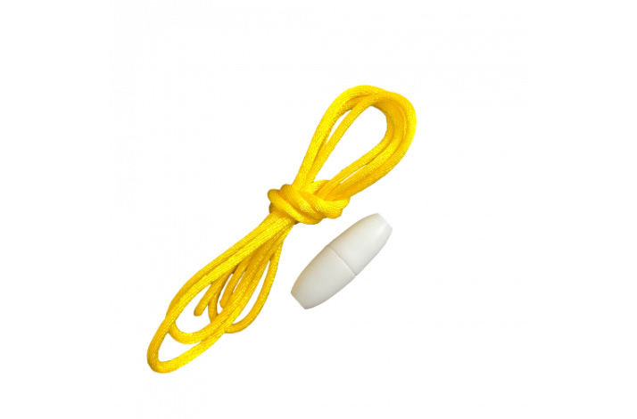 Snor med ls (til Ammehalskde) Gul/Hvid Ls