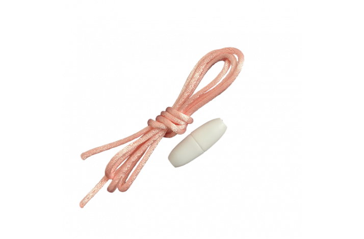 Snor med ls (til Ammehalskde) Rosa/Hvid Ls