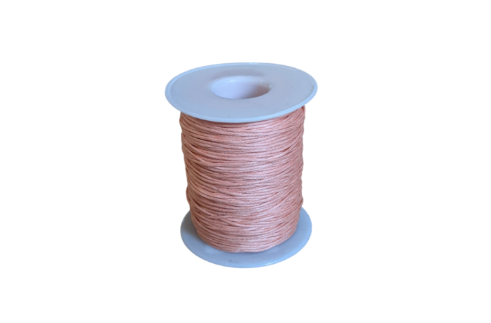 1 mm Vokset Bomuldsnor Fersken