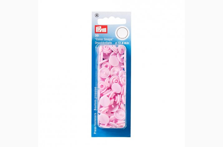 Prym Color Snaps Trykknapper Plast Rund 12,4mm - 30 stk Rosa