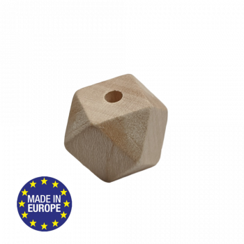 16 mm Ubehandlede Hexagonperler 